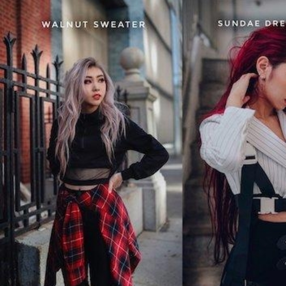 Walnut quarter zip mesh top